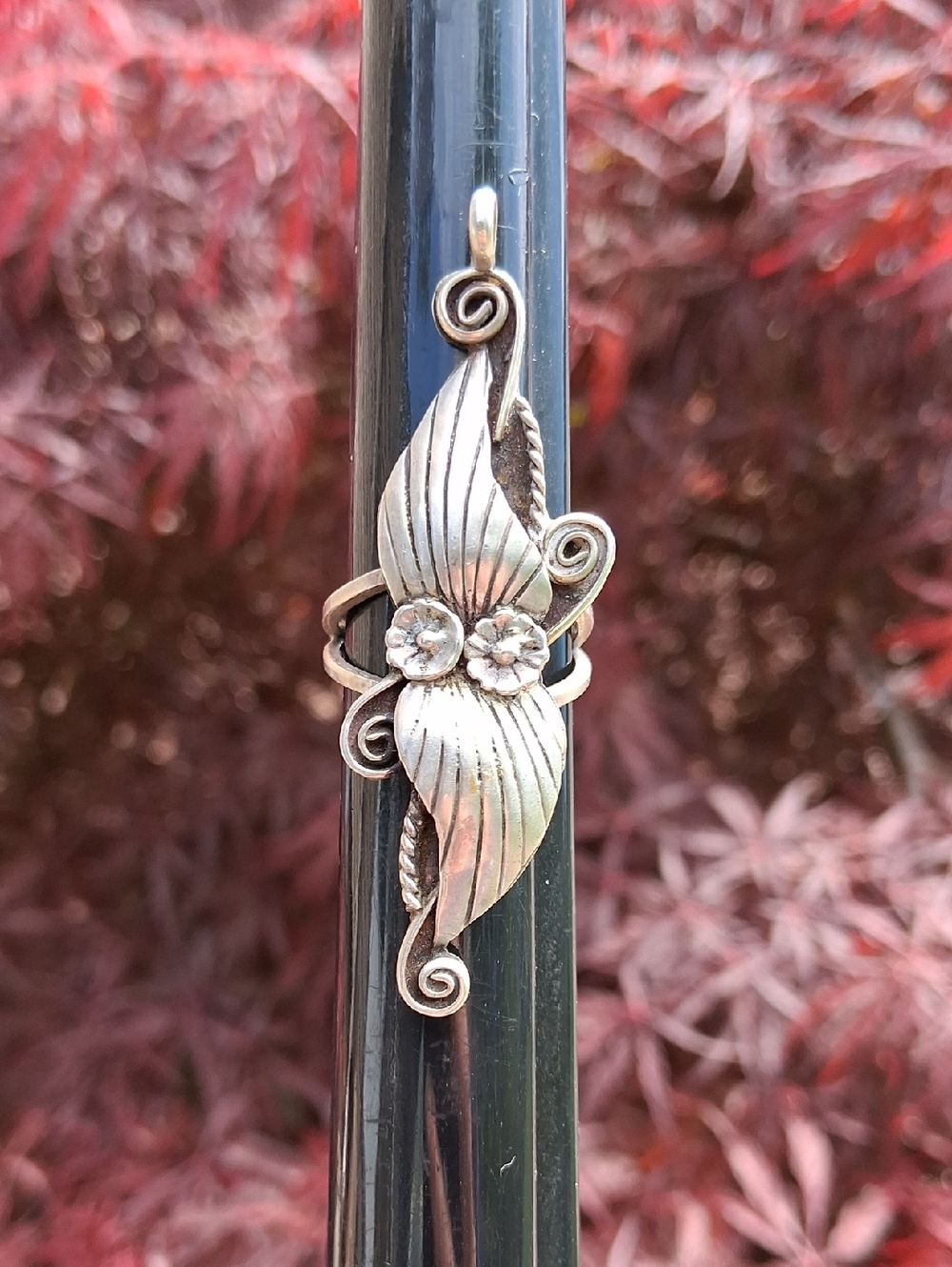 Vintage Native American sterling silver ring or pendant size 8 Vintage Estate